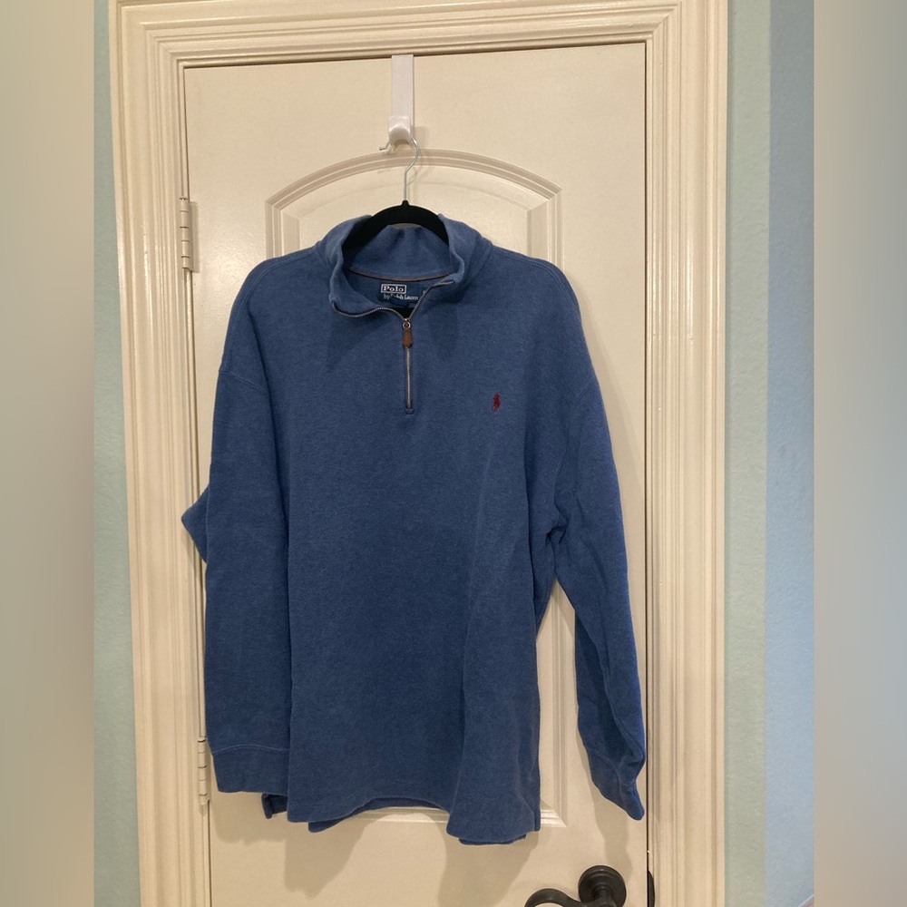 Men’s Polo blue crewneck sweater size 1XB